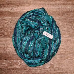Flashy Teal Infinity Scarf with tag